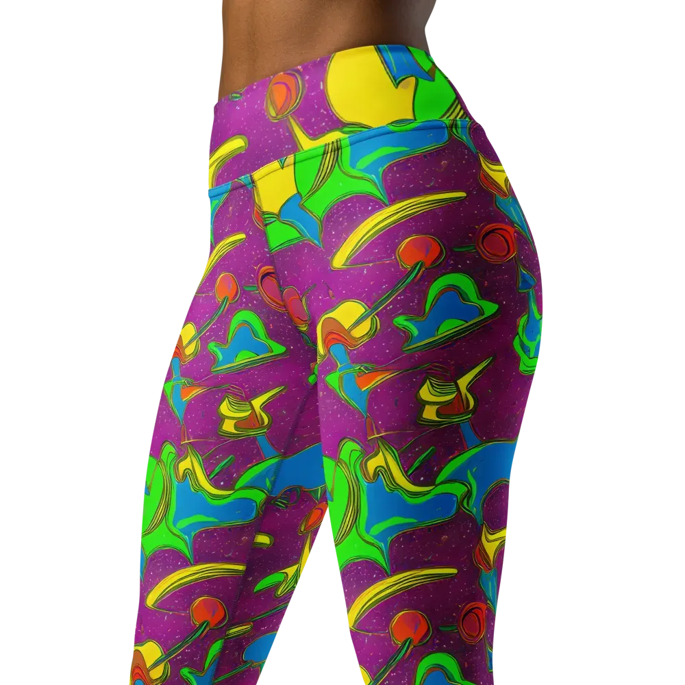 Hypercolor Haze on Yoga Leggings — Left Front