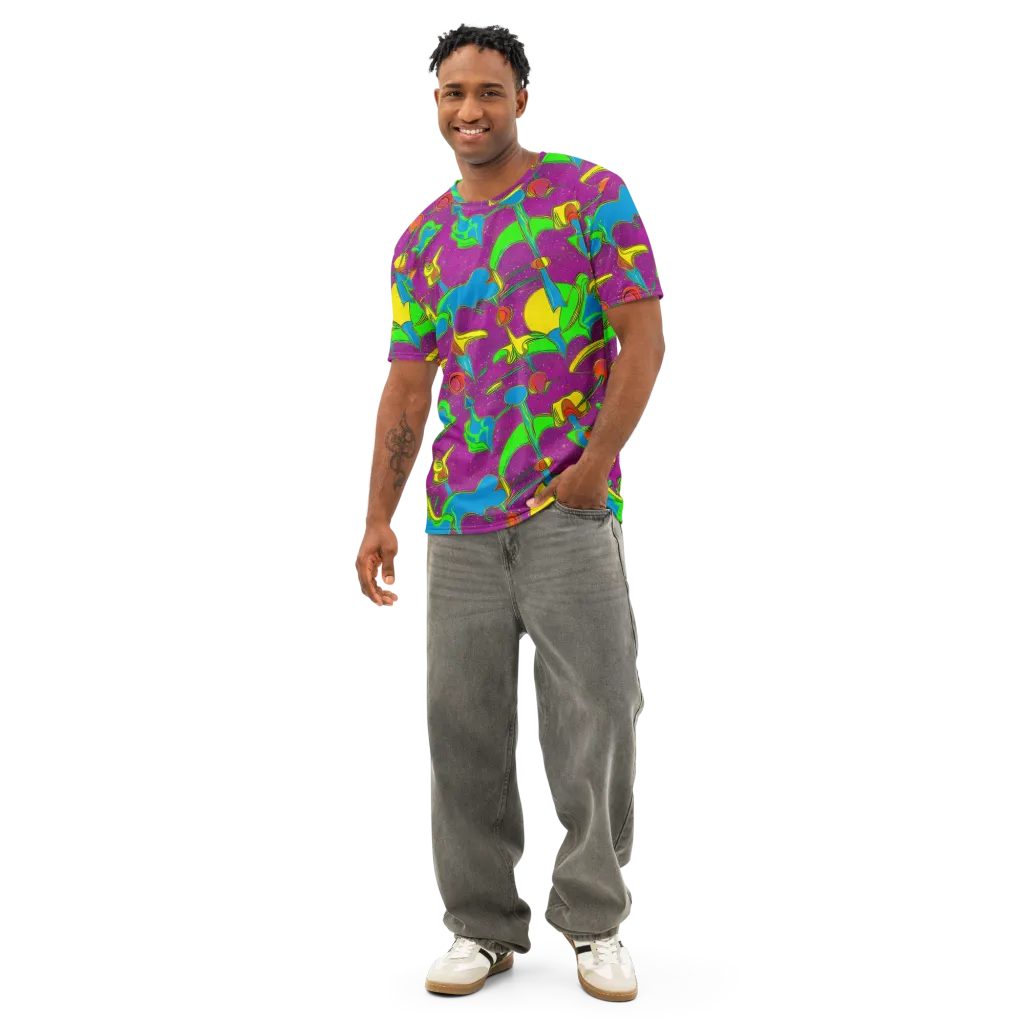 Hypercolor Haze on Men's Cotton Crew Neck T-Shirt — Front