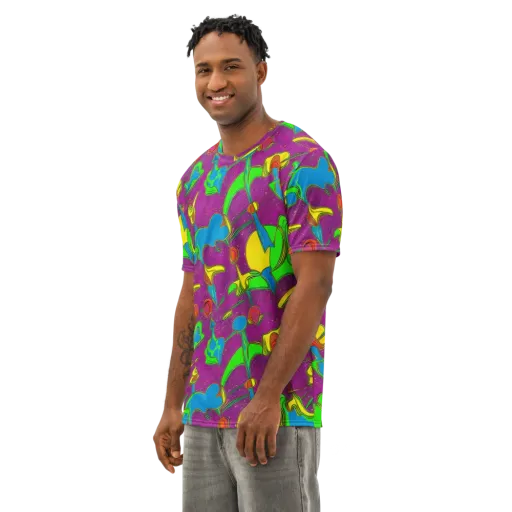 Hypercolor Haze on a Men's Cotton Crew Neck T-Shirt