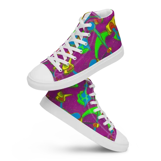 Hypercolor Haze on a Men's High Top Canvas Shoes