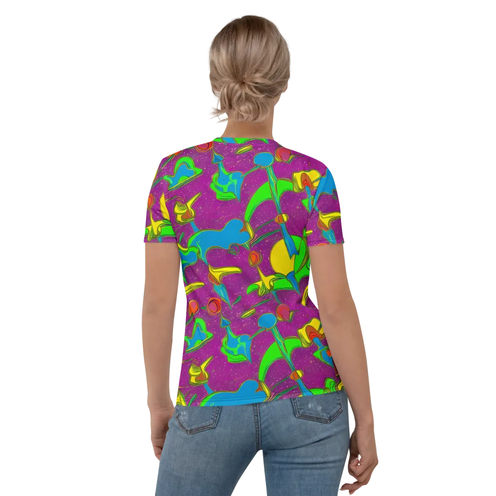 Hypercolor Haze on Women's Crew Neck T-Shirt — Back