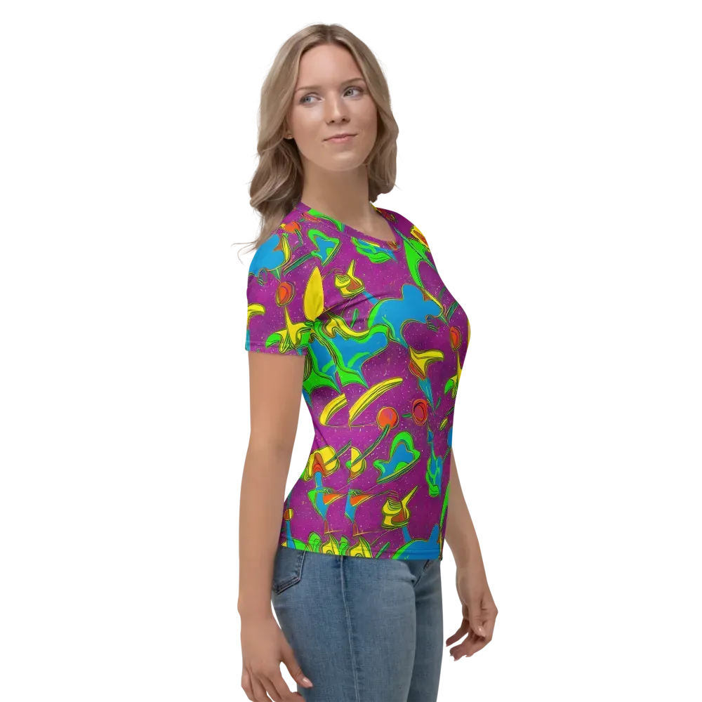 Hypercolor Haze on Women's Crew Neck T-Shirt — Right