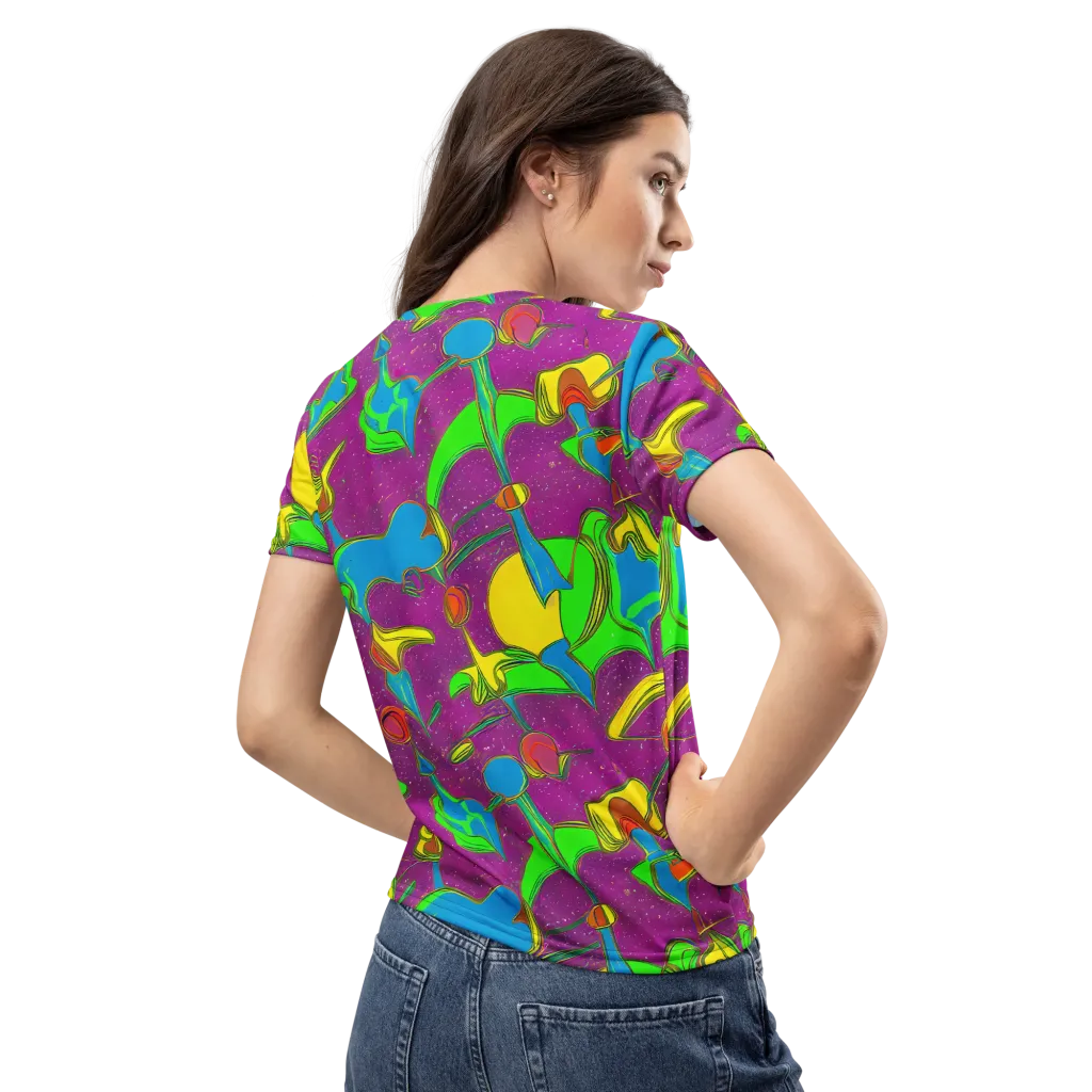Hypercolor Haze on Women's Crew Neck T-Shirt — Back