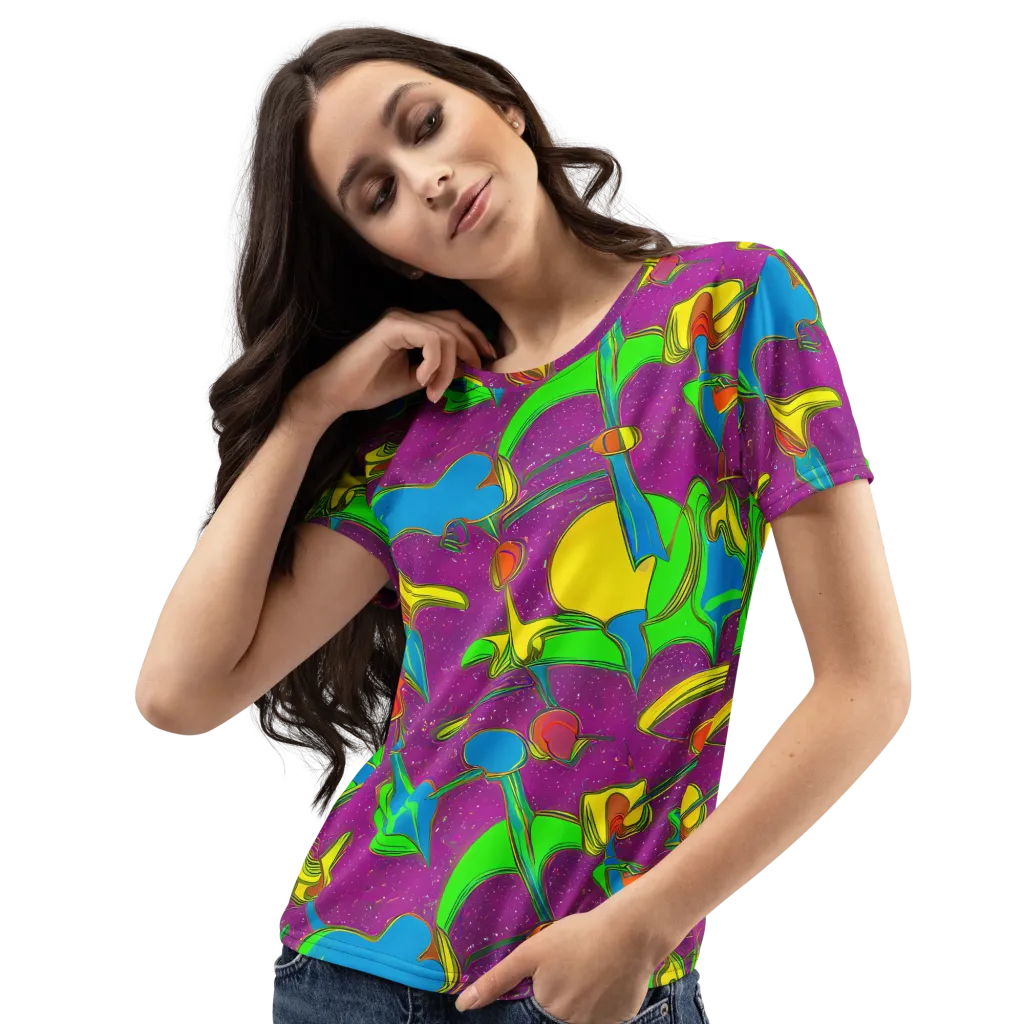 Hypercolor Haze on Women's Crew Neck T-Shirt — Left Front