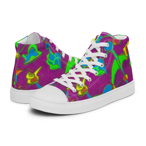Hypercolor Haze on a Women's High Top Canvas Shoes