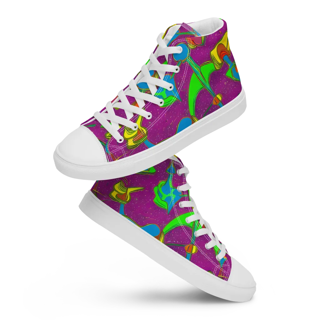 Hypercolor Haze on Women's High Top Canvas Shoes — Front