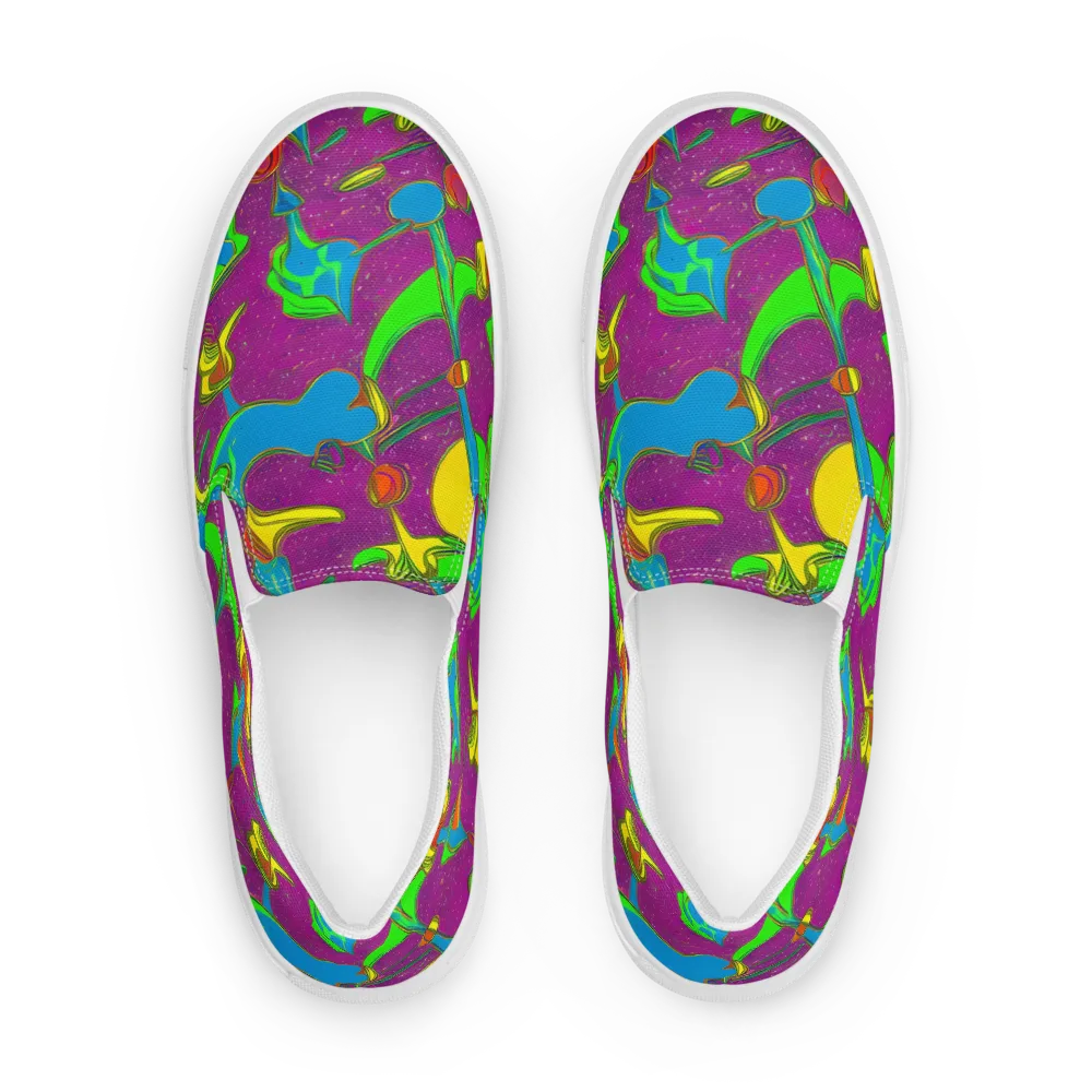 Hypercolor Haze on Men's Slip-On Canvas Shoes — Front
