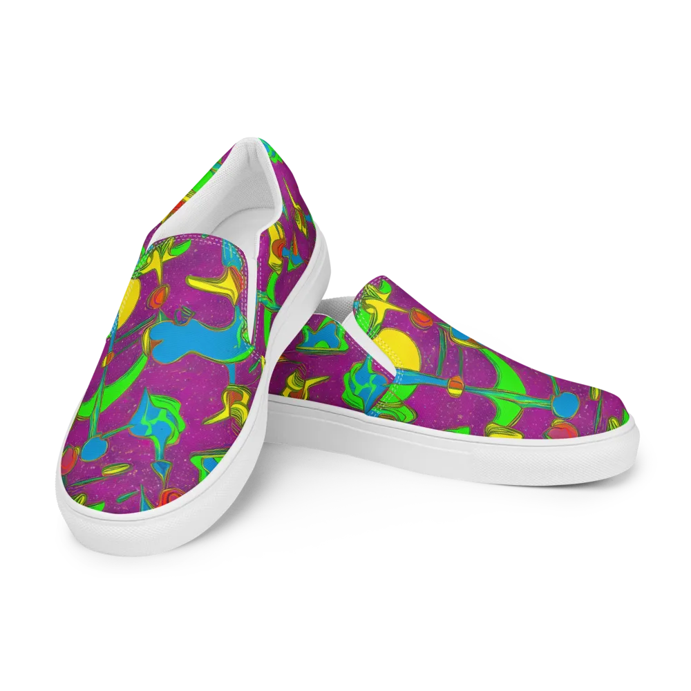 Hypercolor Haze on Men's Slip-On Canvas Shoes — Left Front