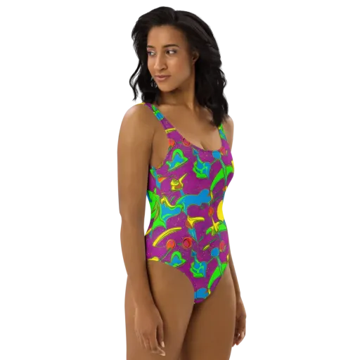 Hypercolor Haze on a One-Piece Swimsuit