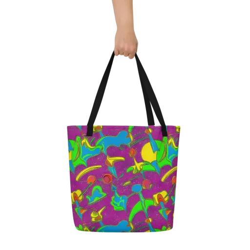 Hypercolor Haze on a Large Tote Bag W/ Pocket