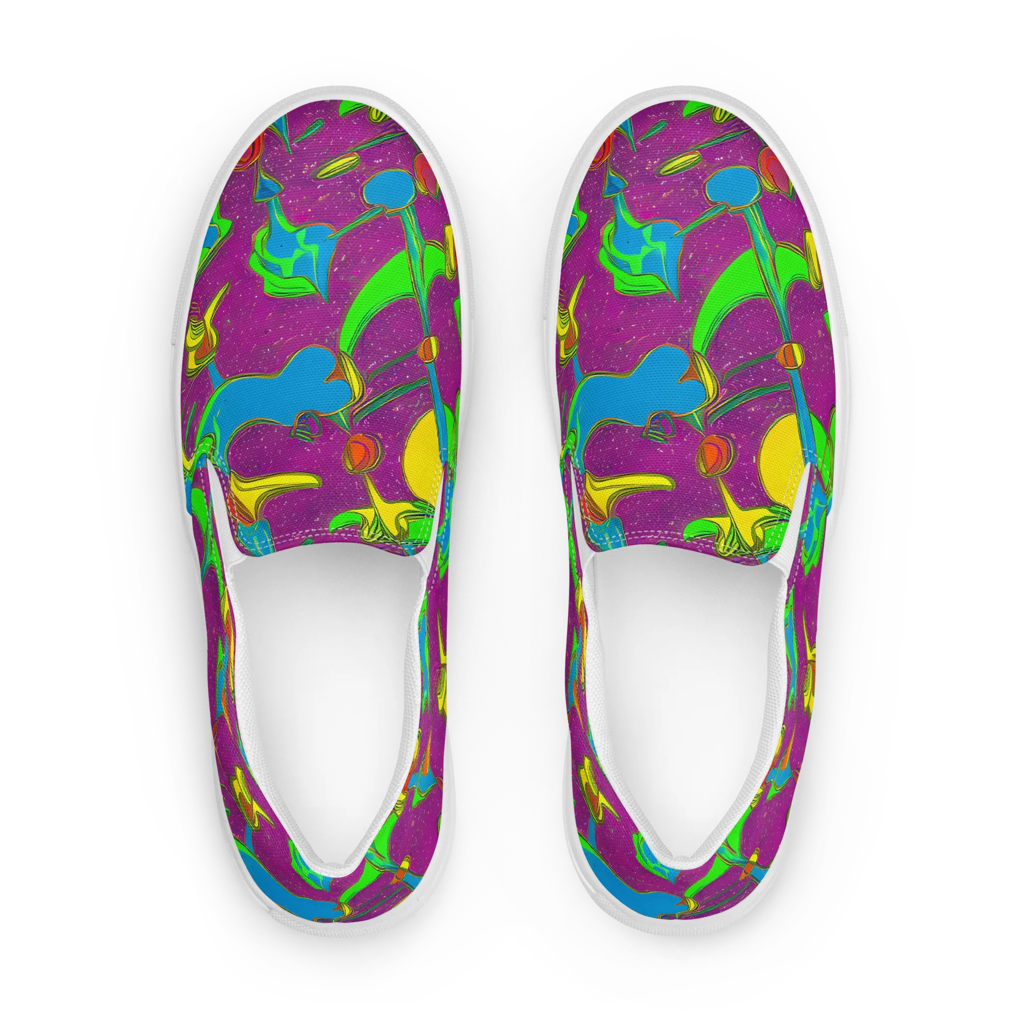 Hypercolor Haze on Women's Slip-On Canvas Shoes — Front