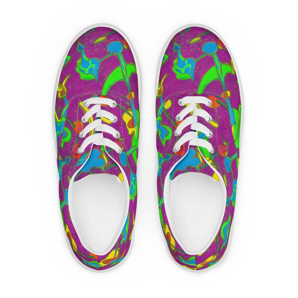 Hypercolor Haze on Men's Lace-Up Canvas Shoes — Front