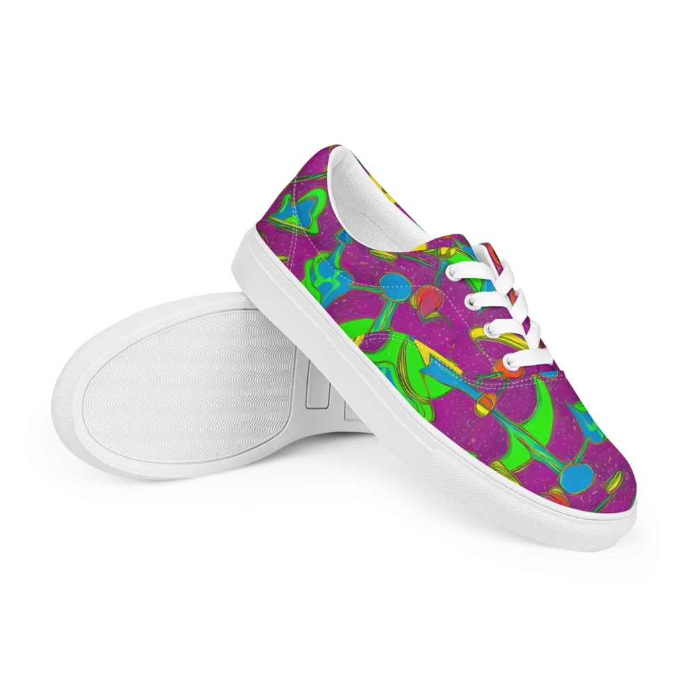 Hypercolor Haze on Men's Lace-Up Canvas Shoes — Right Front