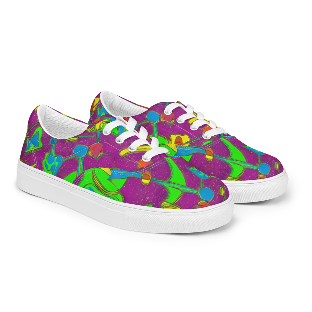 Hypercolor Haze on Men's Lace-Up Canvas Shoes — Right Front