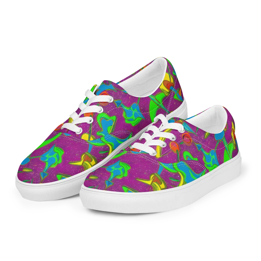 Hypercolor Haze on Men's Lace-Up Canvas Shoes — Left Front