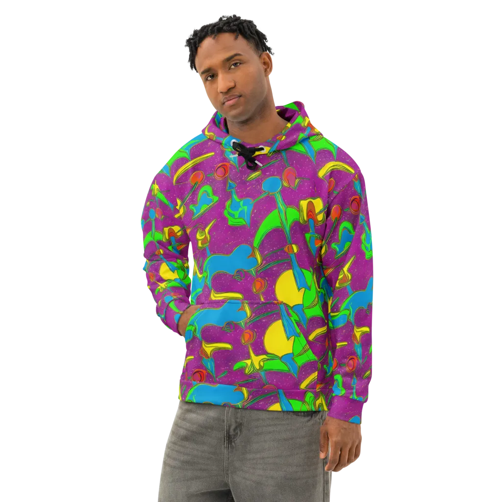 Hypercolor Haze on Cotton Hoodie — Left Front