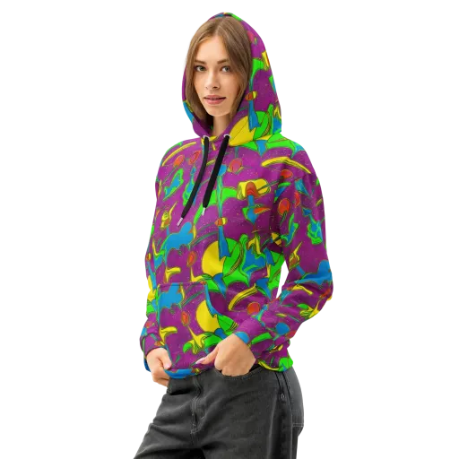 Hypercolor Haze on a Cotton Hoodie