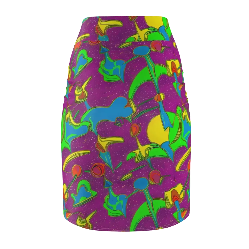 Hypercolor Haze on Pencil Skirt — Back