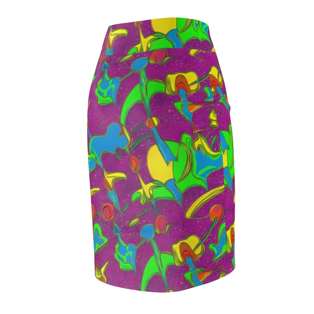 Hypercolor Haze on Pencil Skirt — Back Side