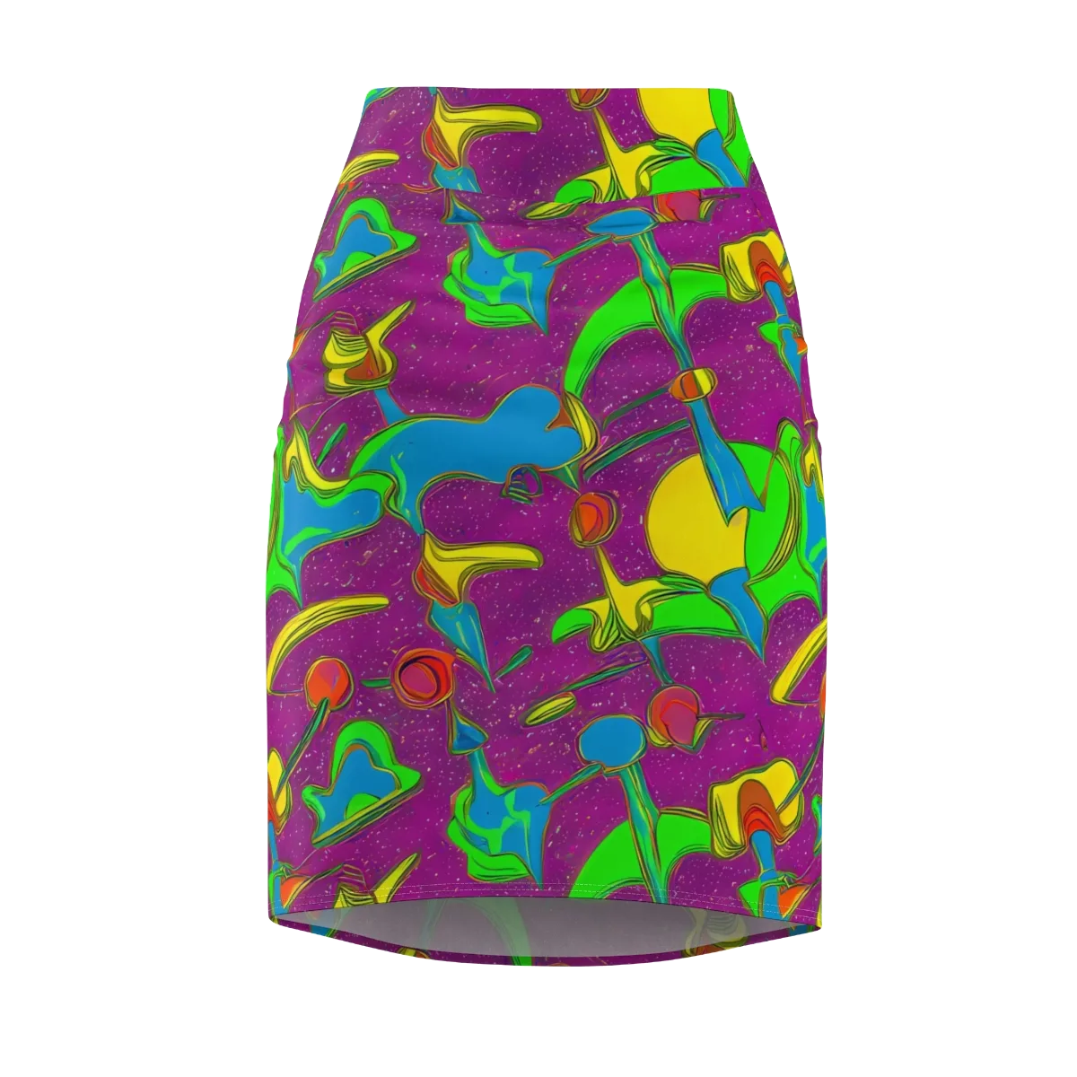 Hypercolor Haze on Pencil Skirt — Front