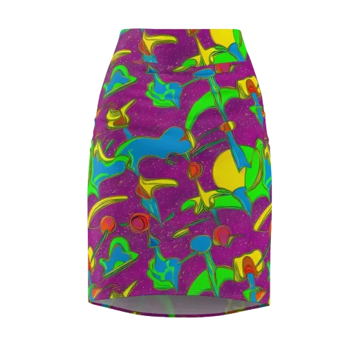 Hypercolor Haze on a Pencil Skirt