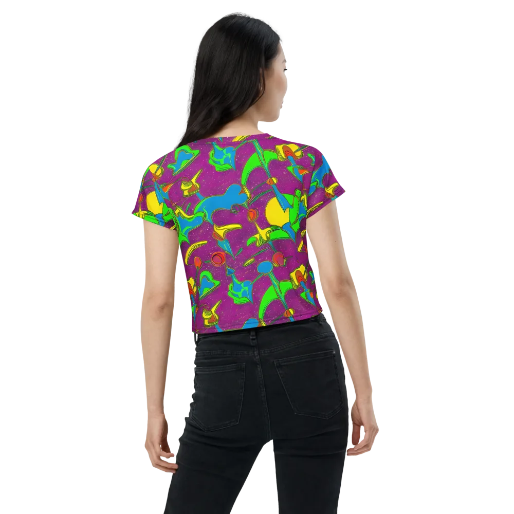Hypercolor Haze on Crop Tee — Back