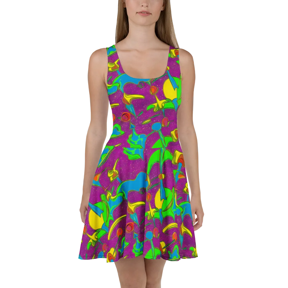 Hypercolor Haze on Skater Dress — Front