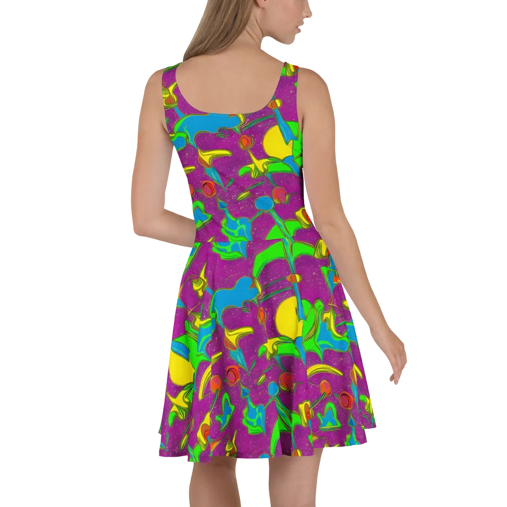 Hypercolor Haze on Skater Dress — Back