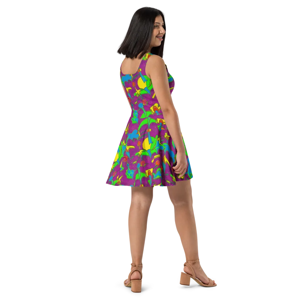 Hypercolor Haze on Skater Dress — Right