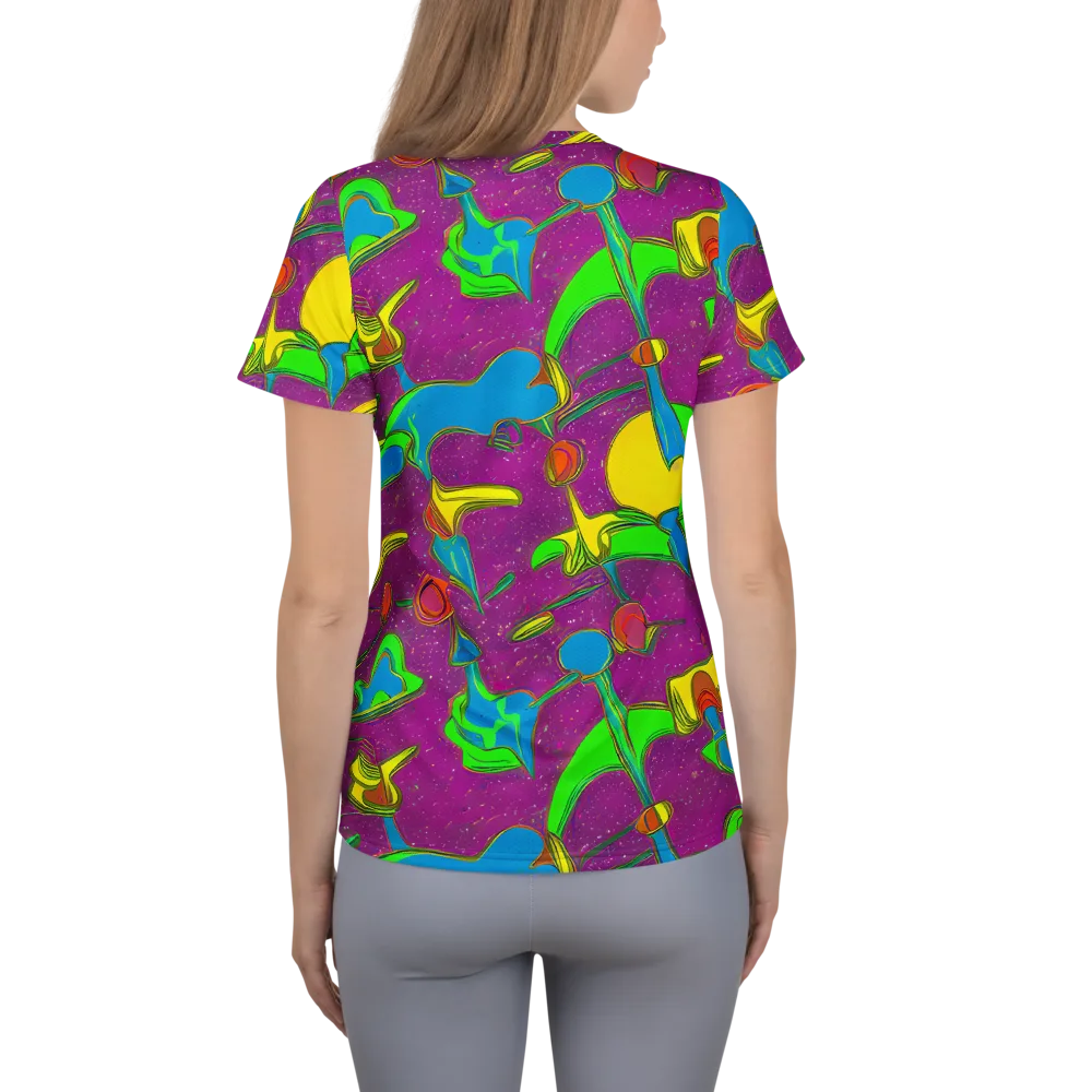Hypercolor Haze on Women's Athletic T-Shirt — Back