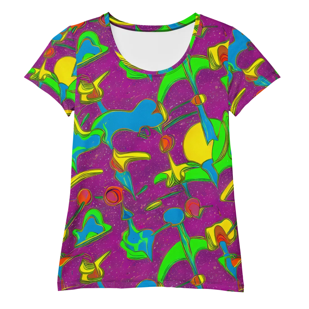Hypercolor Haze on Women's Athletic T-Shirt — Front
