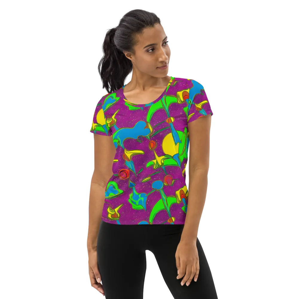 Hypercolor Haze on Women's Athletic T-Shirt — Front
