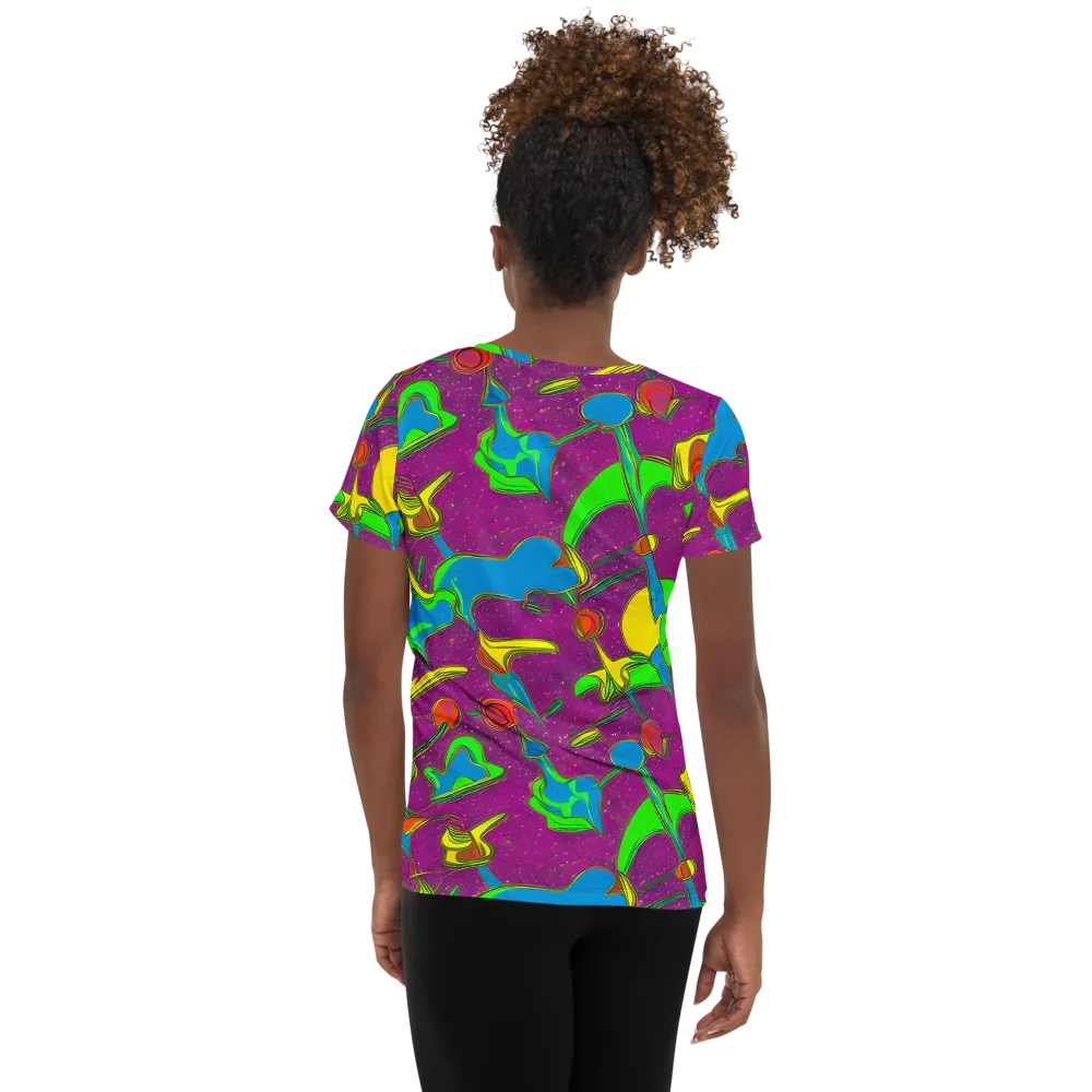 Hypercolor Haze on Women's Athletic T-Shirt — Back