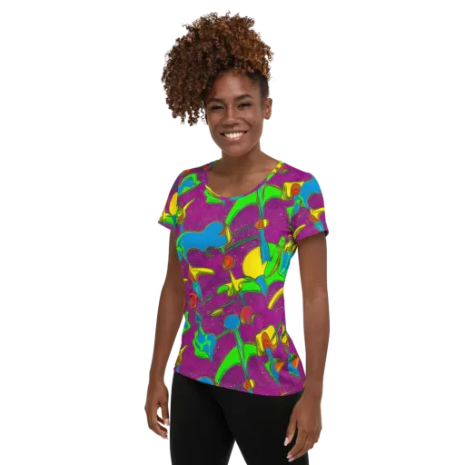 Hypercolor Haze on a Women's Athletic T-Shirt