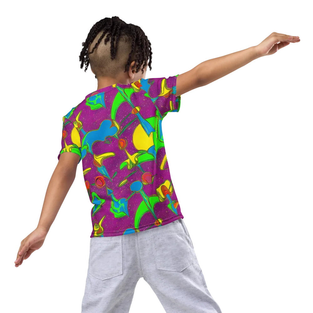 Hypercolor Haze on Kids Crew Neck T-Shirt — Back