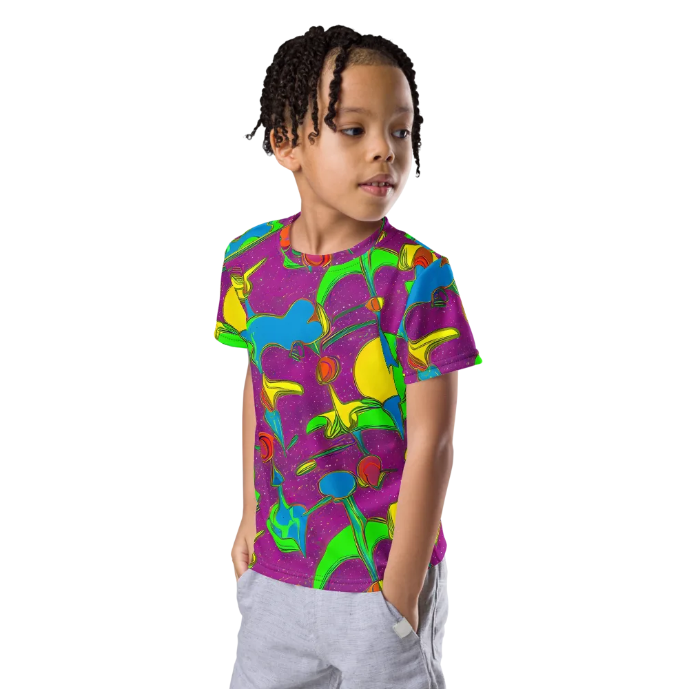 Hypercolor Haze on Kids Crew Neck T-Shirt — Left Front