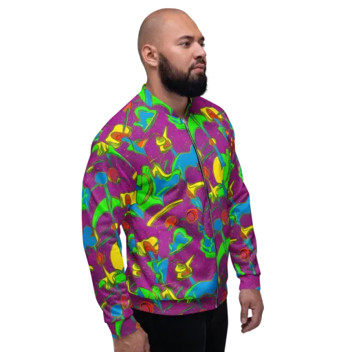 Hypercolor Haze on a Bomber Jacket