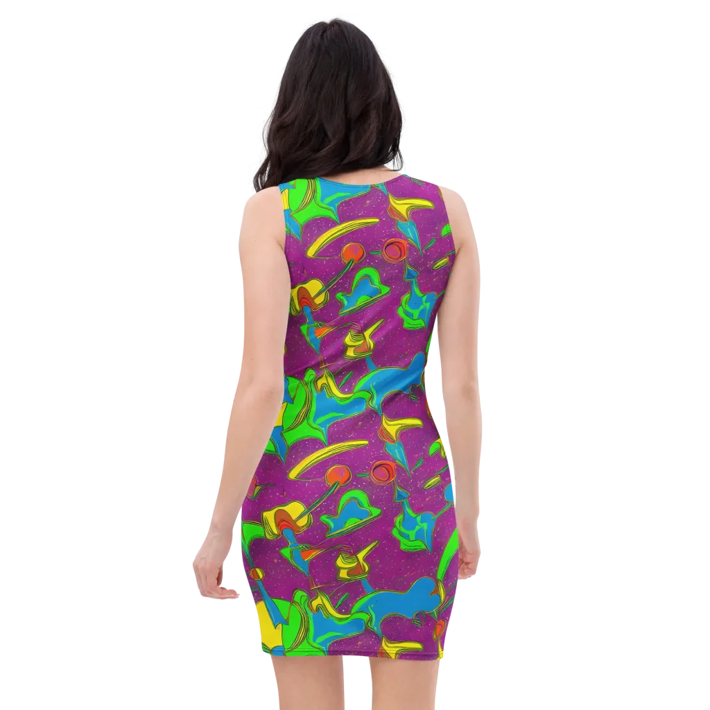 Hypercolor Haze on Bodycon Dress — Back