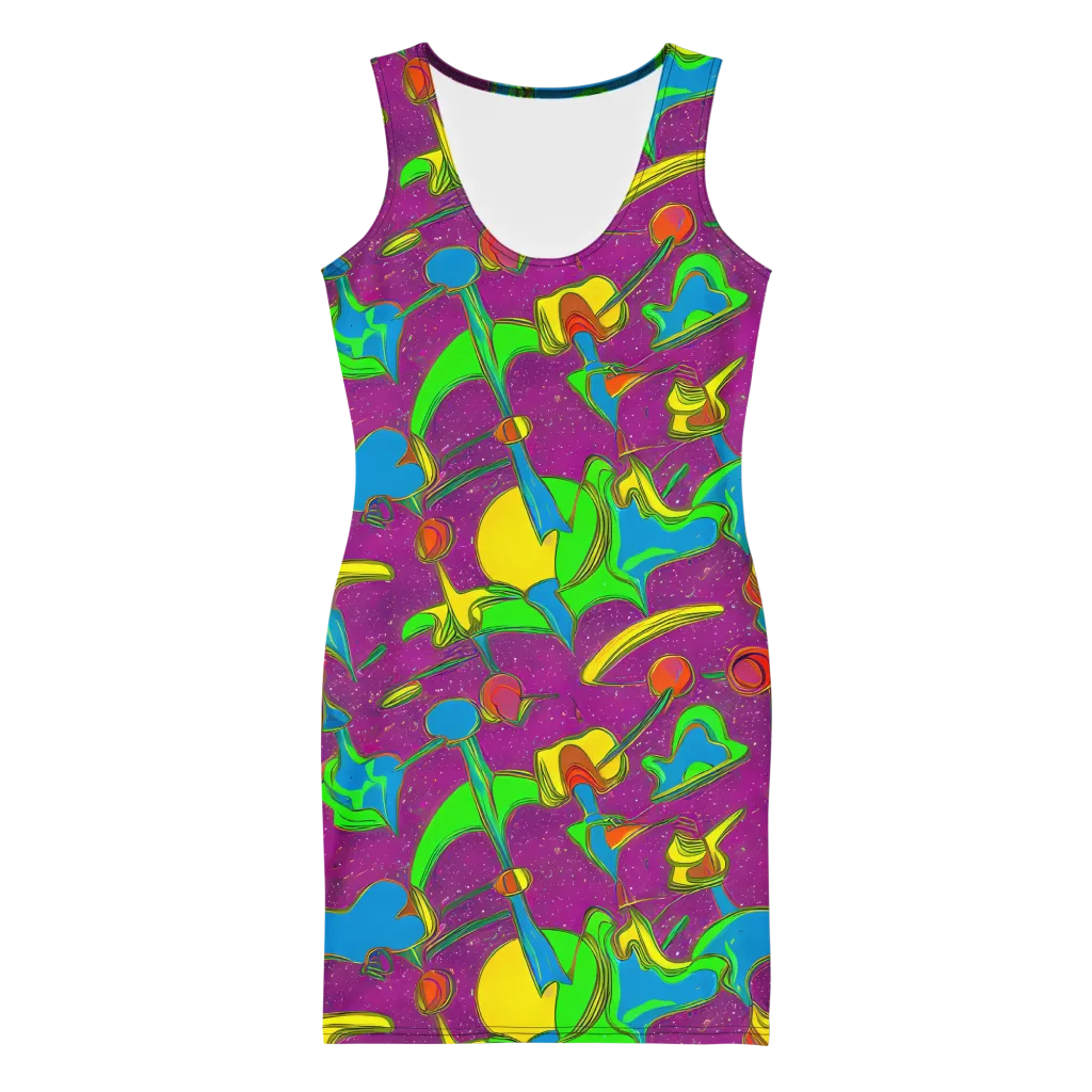 Hypercolor Haze on Bodycon Dress — Front