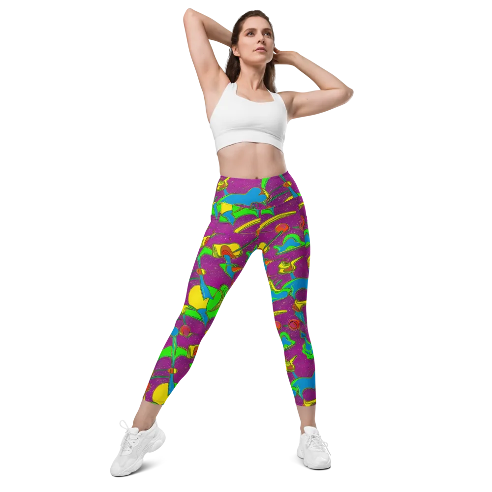 Hypercolor Haze on Leggings with Pockets — Front