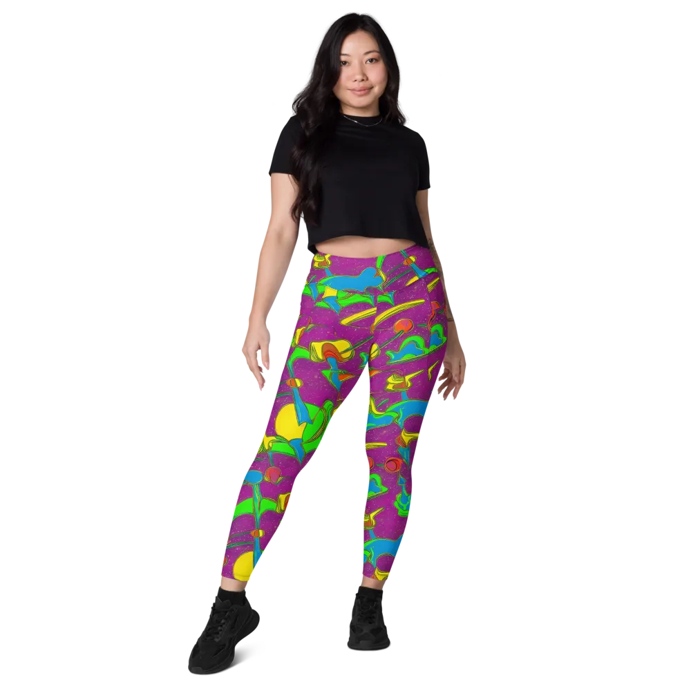 Hypercolor Haze on Leggings with Pockets — Front
