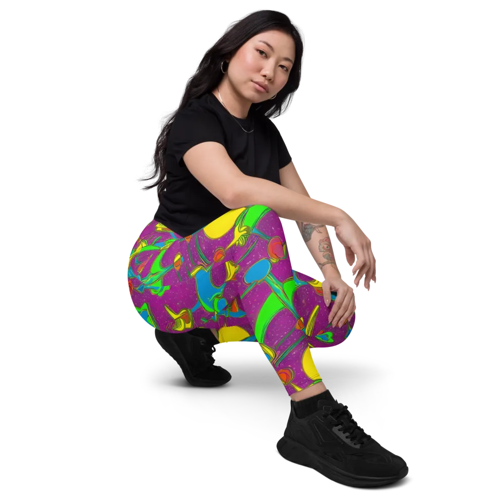 Hypercolor Haze on Leggings with Pockets — Right Front