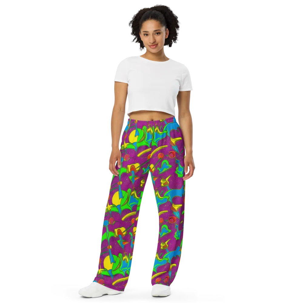 Hypercolor Haze on Wide-Leg Pants — Front