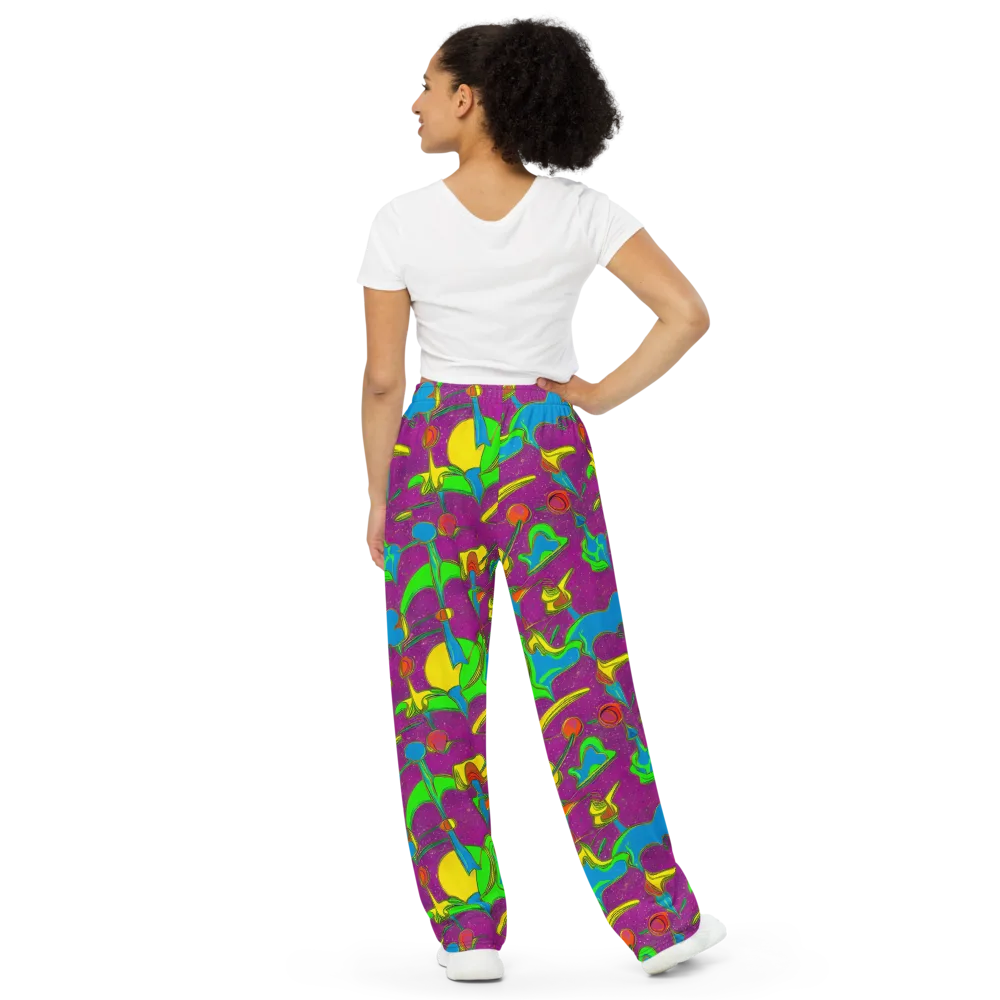 Hypercolor Haze on Wide-Leg Pants — Back