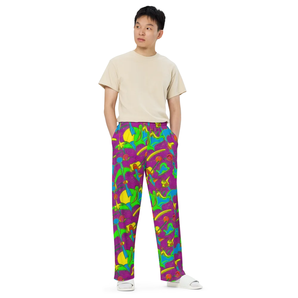 Hypercolor Haze on Wide-Leg Pants — Front