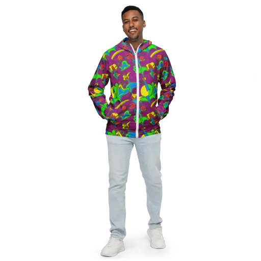 Hypercolor Haze on a Men's Windbreaker
