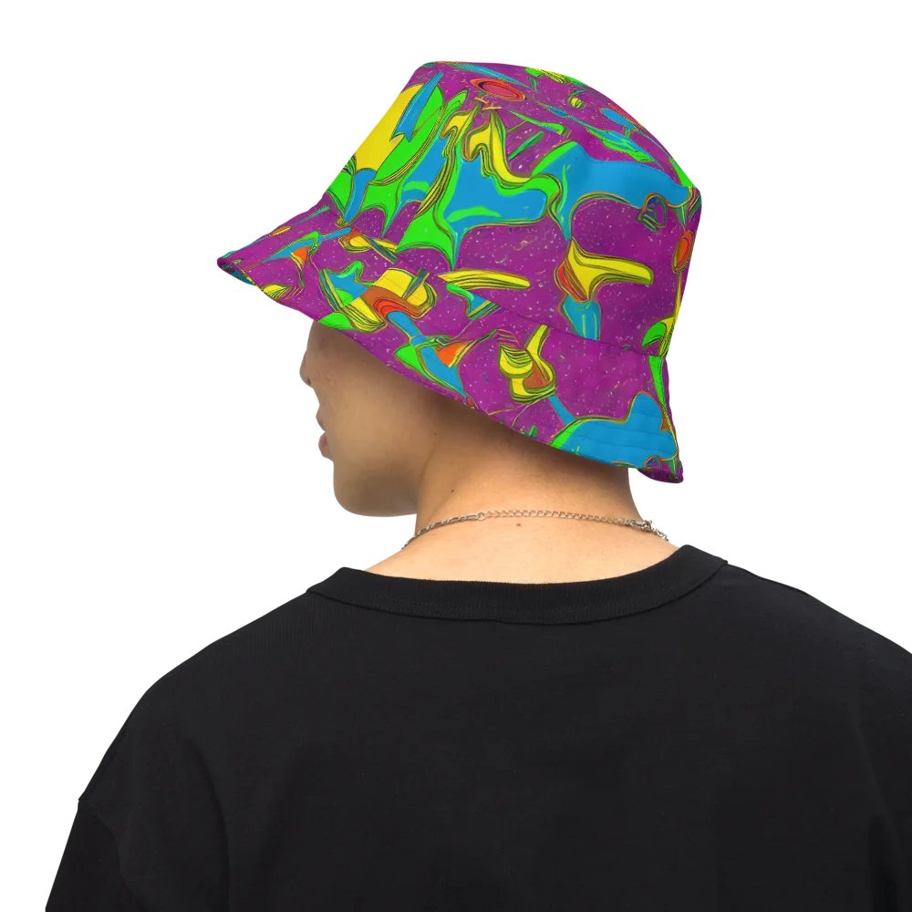 Hypercolor Haze on Reversible Bucket Hat — Back Inside