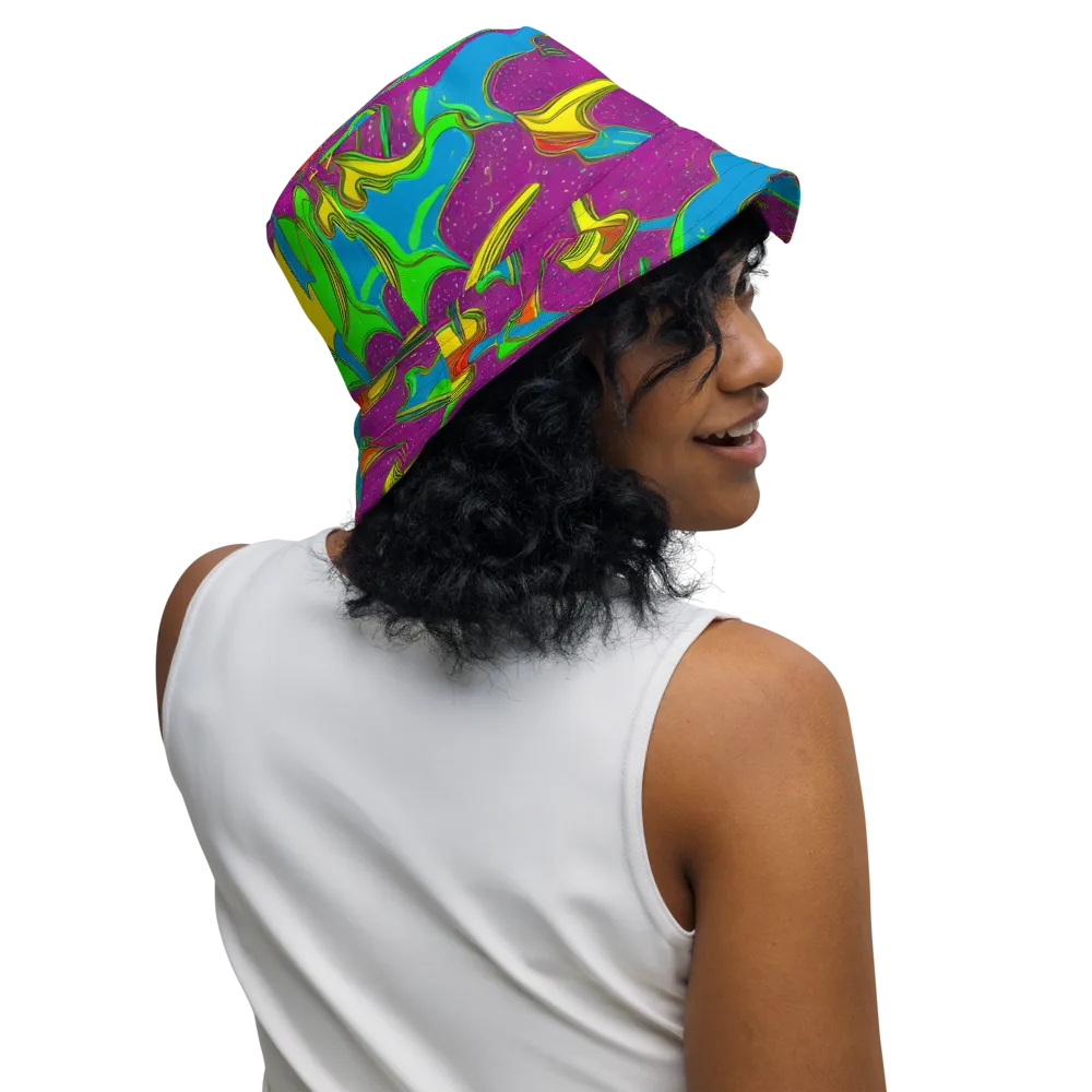 Hypercolor Haze on Reversible Bucket Hat — Right Outside