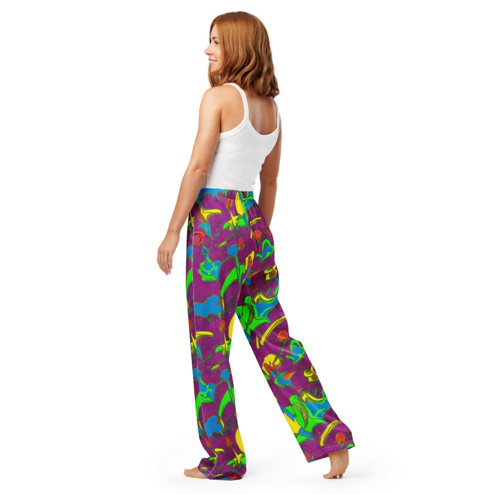 Hypercolor Haze on Women's Pajama Pants — Back