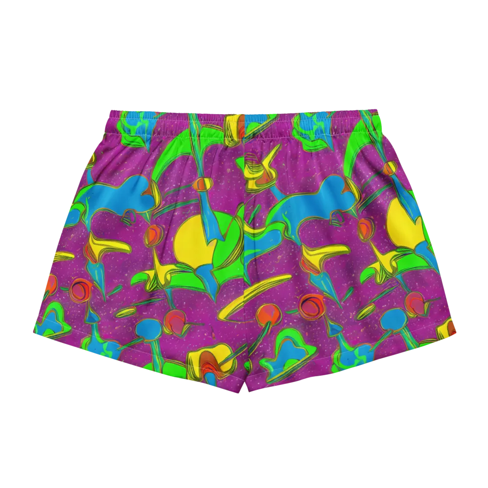 Hypercolor Haze on Women's Pajama Shorts — Back
